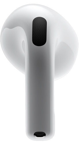 AirPody 4, pohled na AirPod zezadu.